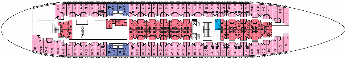 The Dionysus Deck on the Coral cruise ship