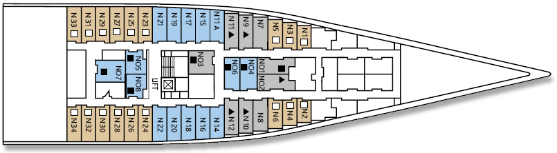 The Nereus Deck on the "Blue Monarch" cruise vessel