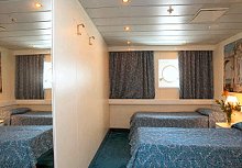 Standard oceanview cabin on the 'Athena' cruise vessel