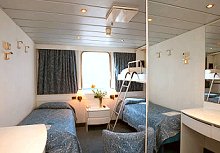 Deluxe outside cabins on the Athena cruise ship