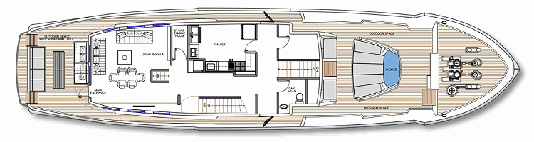 Deck: ‘Main’ / Ship: ‘Gemaya’ cruise vessel / Cruise company: Elixir Cruises